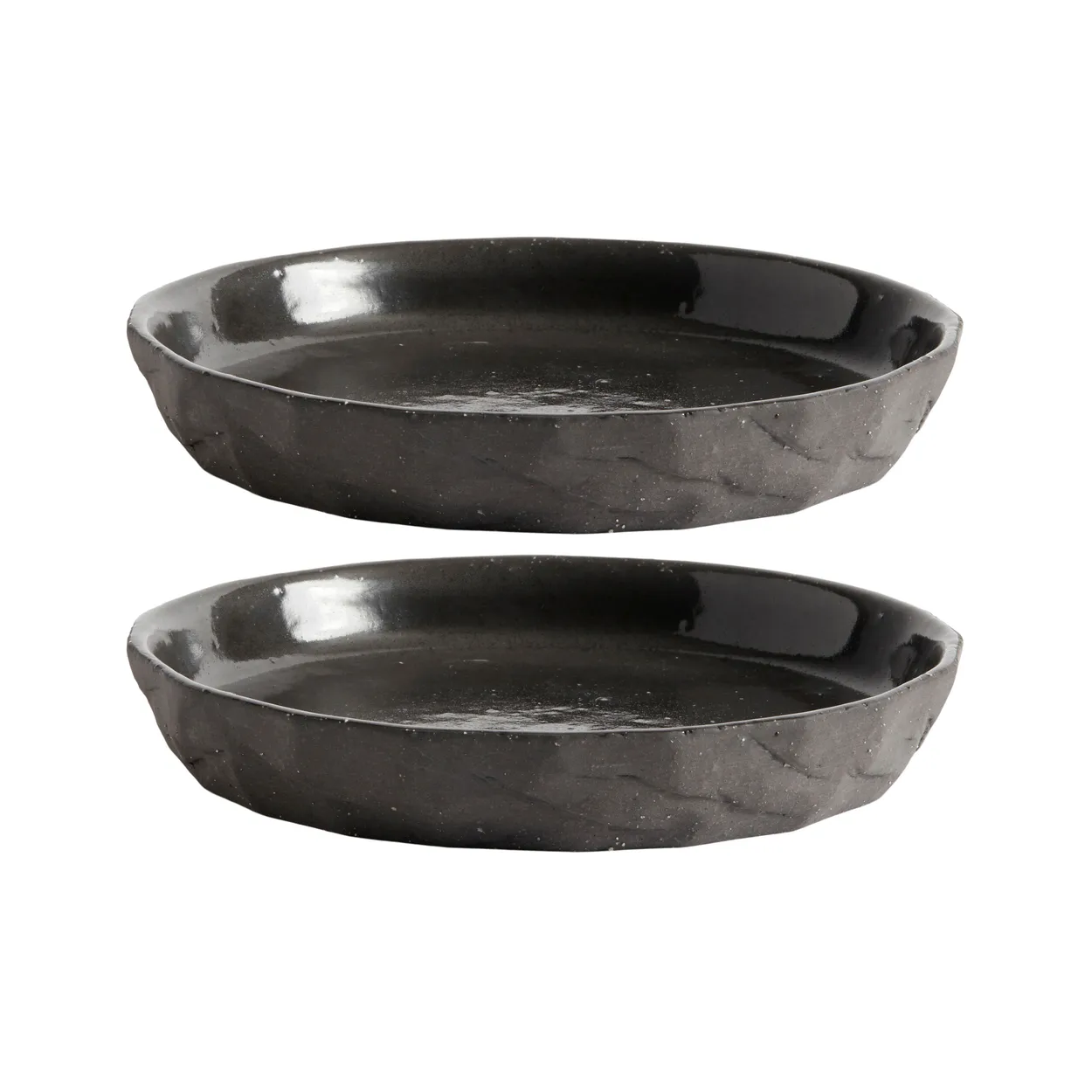 MUUBS Kuri plate o16 cm 2-pack Stone | Scandinavian Design | Small plates & side plates | Grey