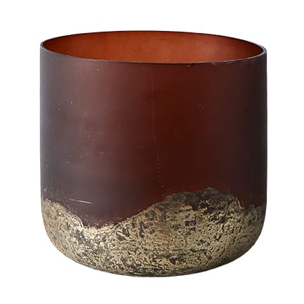 Lana vase Ø14x14 cm - Brown-gold - MUUBS