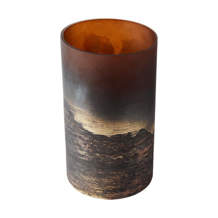 Lana vase Ø14x25 cm - Brown-gold - MUUBS