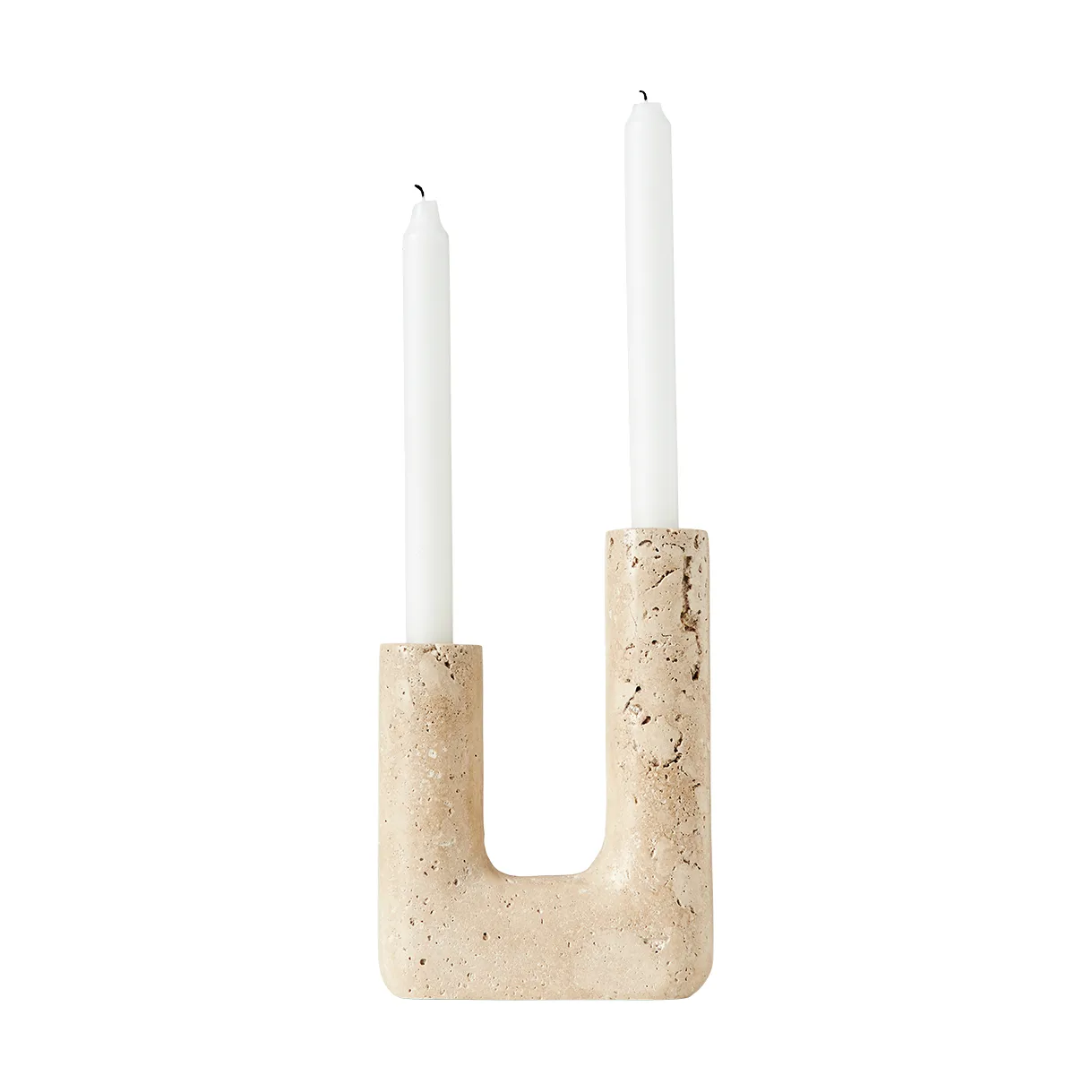 MUUBS Minerva candle sticks 20 cm Cream | Scandinavian Design | Candle holders | Beige