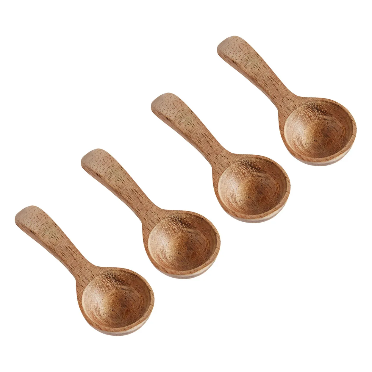 Muubs teak saltspoon 4-pack nature | Scandinavian Design | Spoons, scoops & ladles | Brown