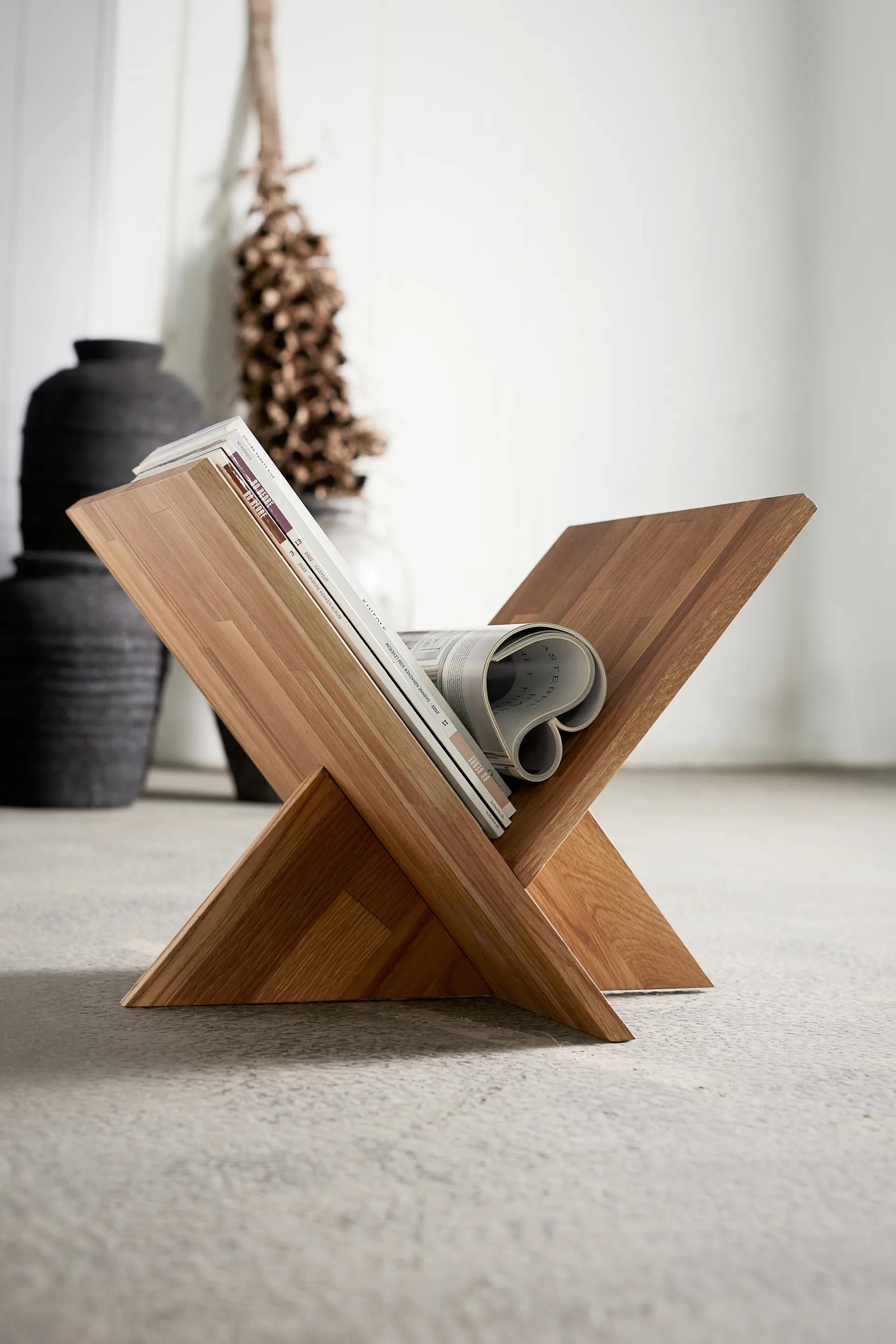 Ottawa magazine holder, Natural oak MUUBS