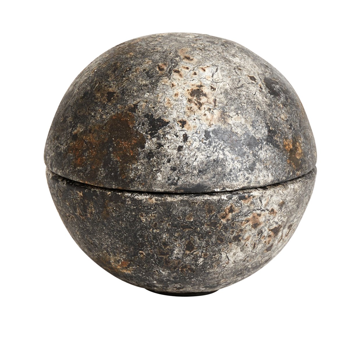 MUUBS Stain Bonbonniere Ash o15 cm Rust-gray | Scandinavian Design | Storage jars | Grey