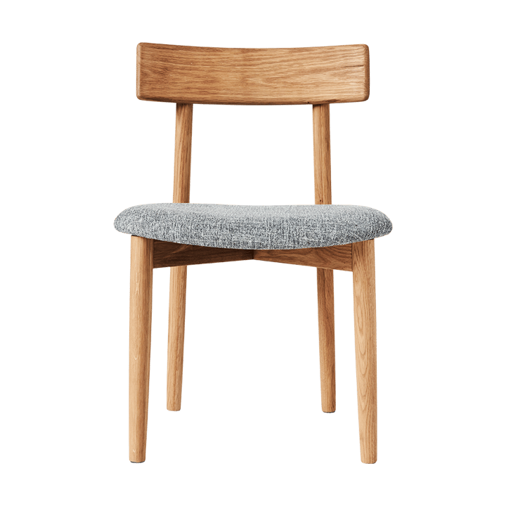 Tetra chair with padded seat - Concrete coloured fabric-natural oiled oak - MUUBS