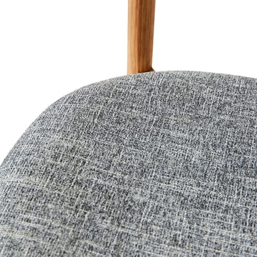 Tetra chair with padded seat - Concrete coloured fabric-natural oiled oak - MUUBS