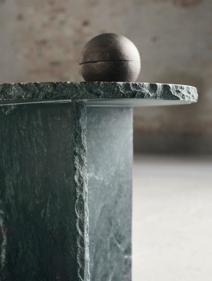 Verde side table Ø40 cm - Green marble - MUUBS