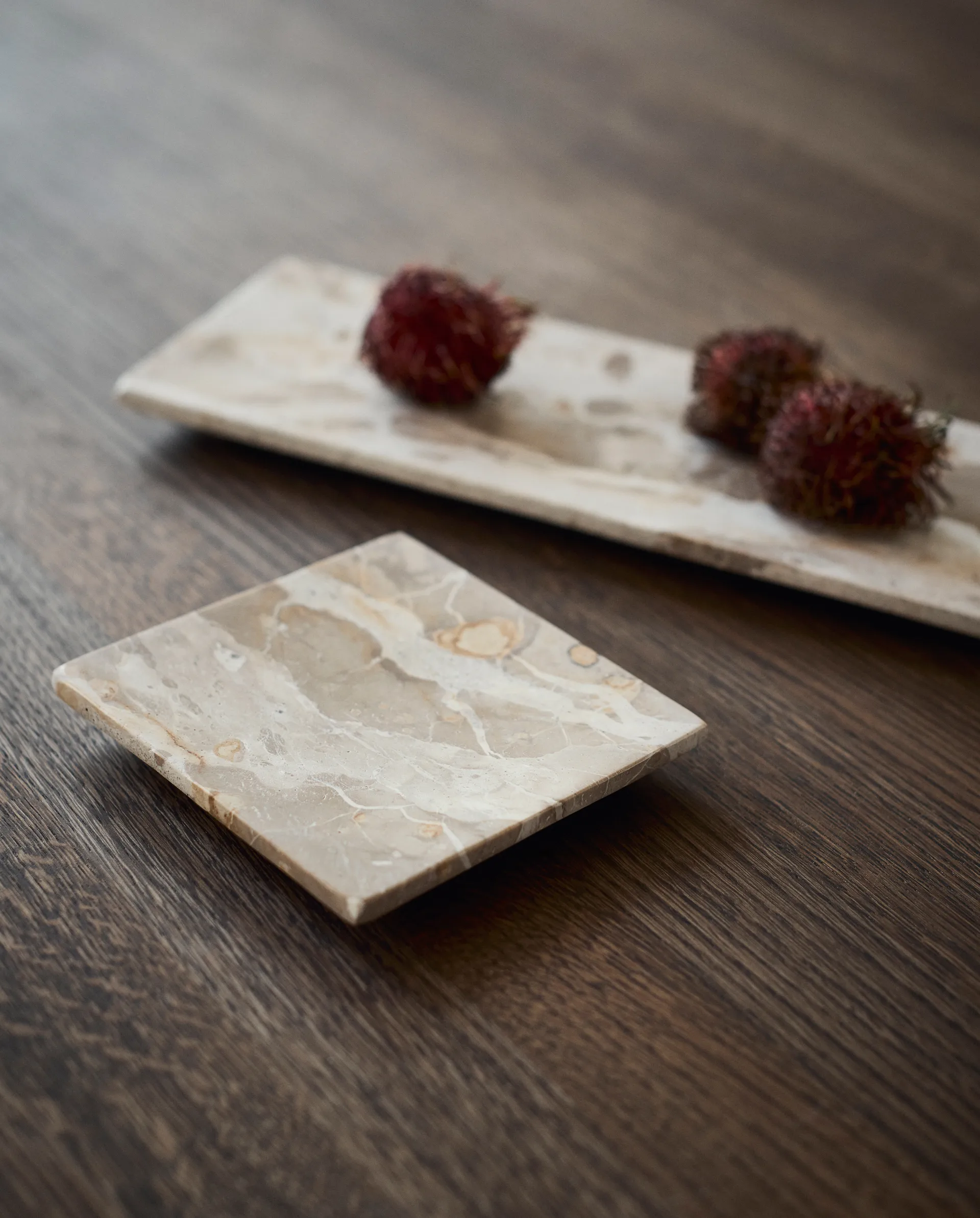 White decorative tray, Seashell, 12x12 cm MUUBS