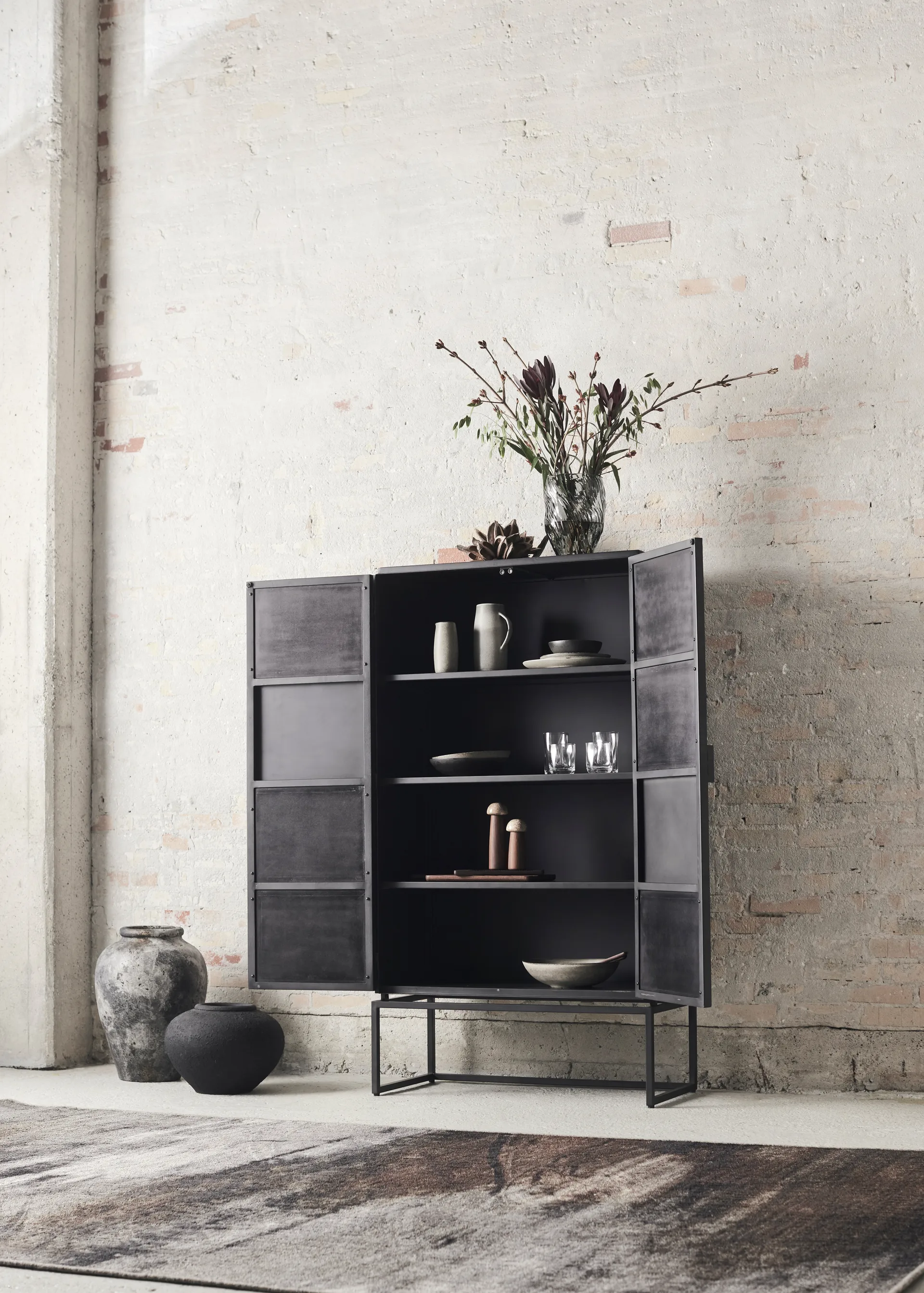 Yami salt and pepper mill M, Carbonized ash-marble MUUBS