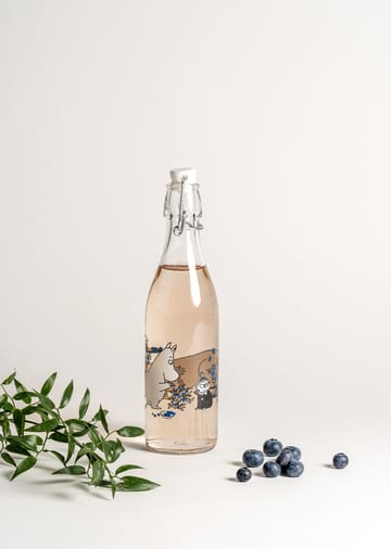 Blueberries glass bottle 0.5 L - Transparent - Muurla