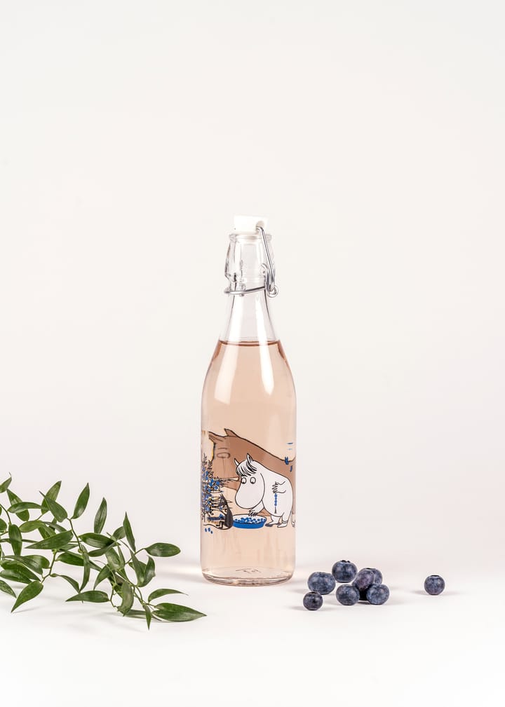 Blueberries glass bottle 0.5 L, Transparent Muurla