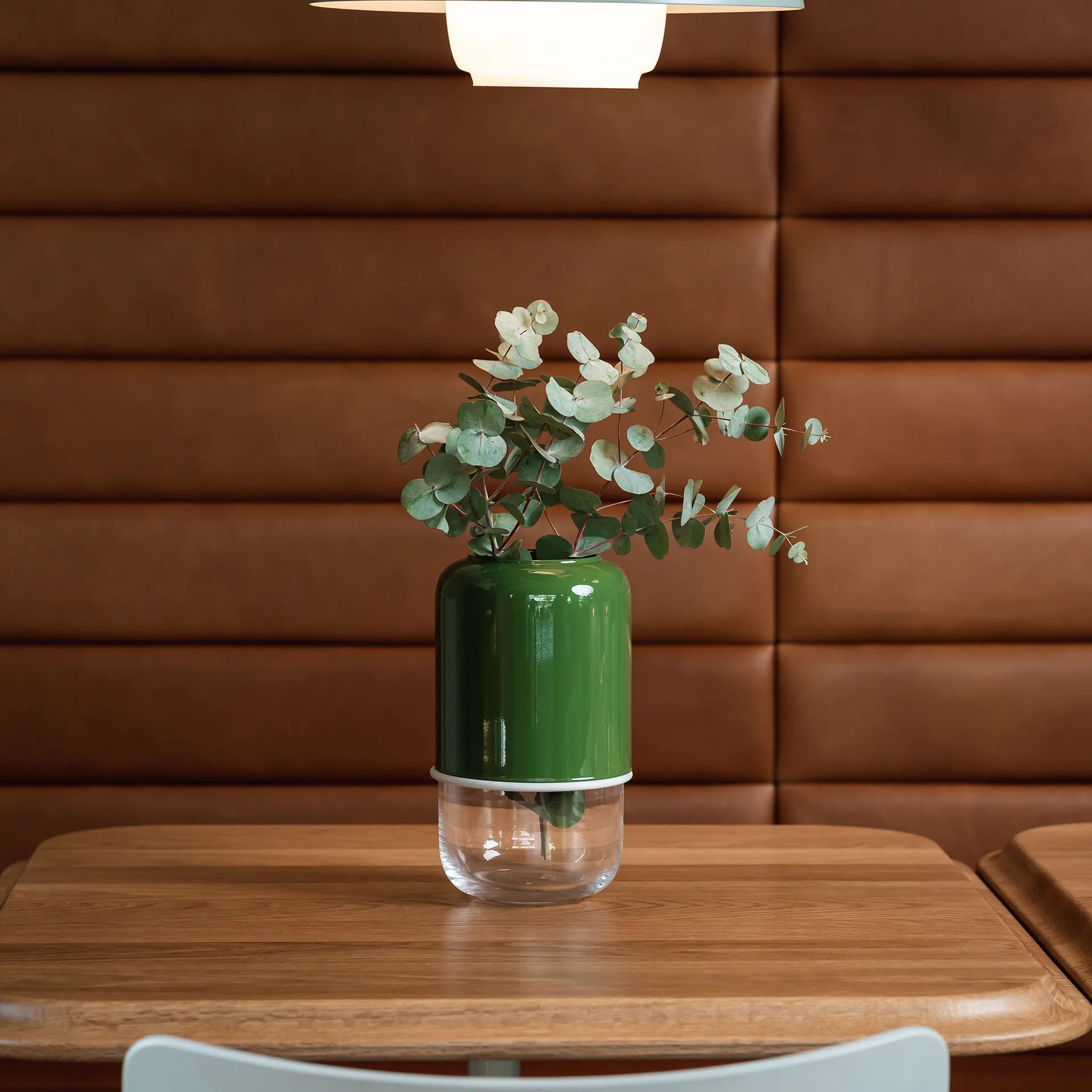 Capsule adjustable vase 18-28 cm, green-clear Muurla