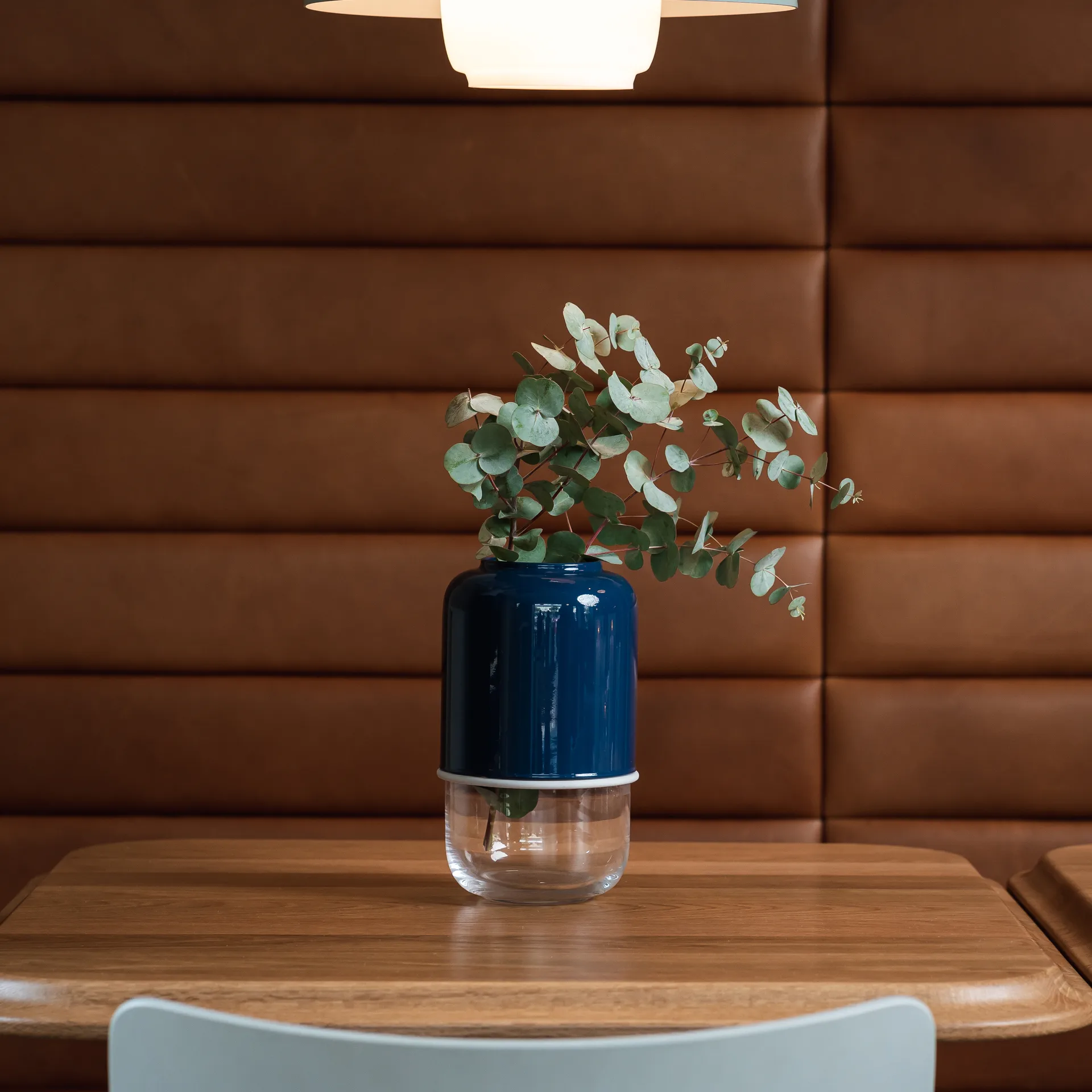 Capsule adjustable vase 18-28 cm, marine blue-clear Muurla