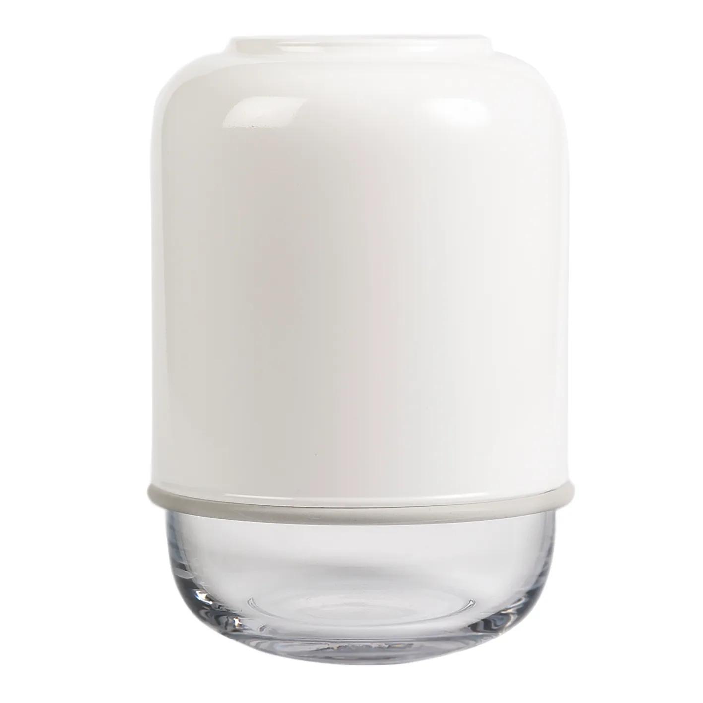 Capsule adjustable vase 18-28 cm, white-clear Muurla