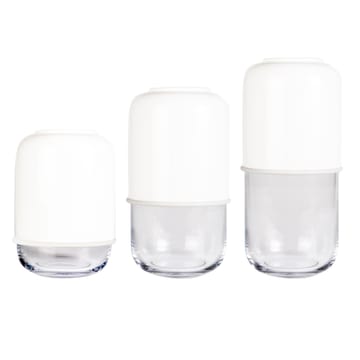 Capsule adjustable vase 18-28 cm - white-clear - Muurla