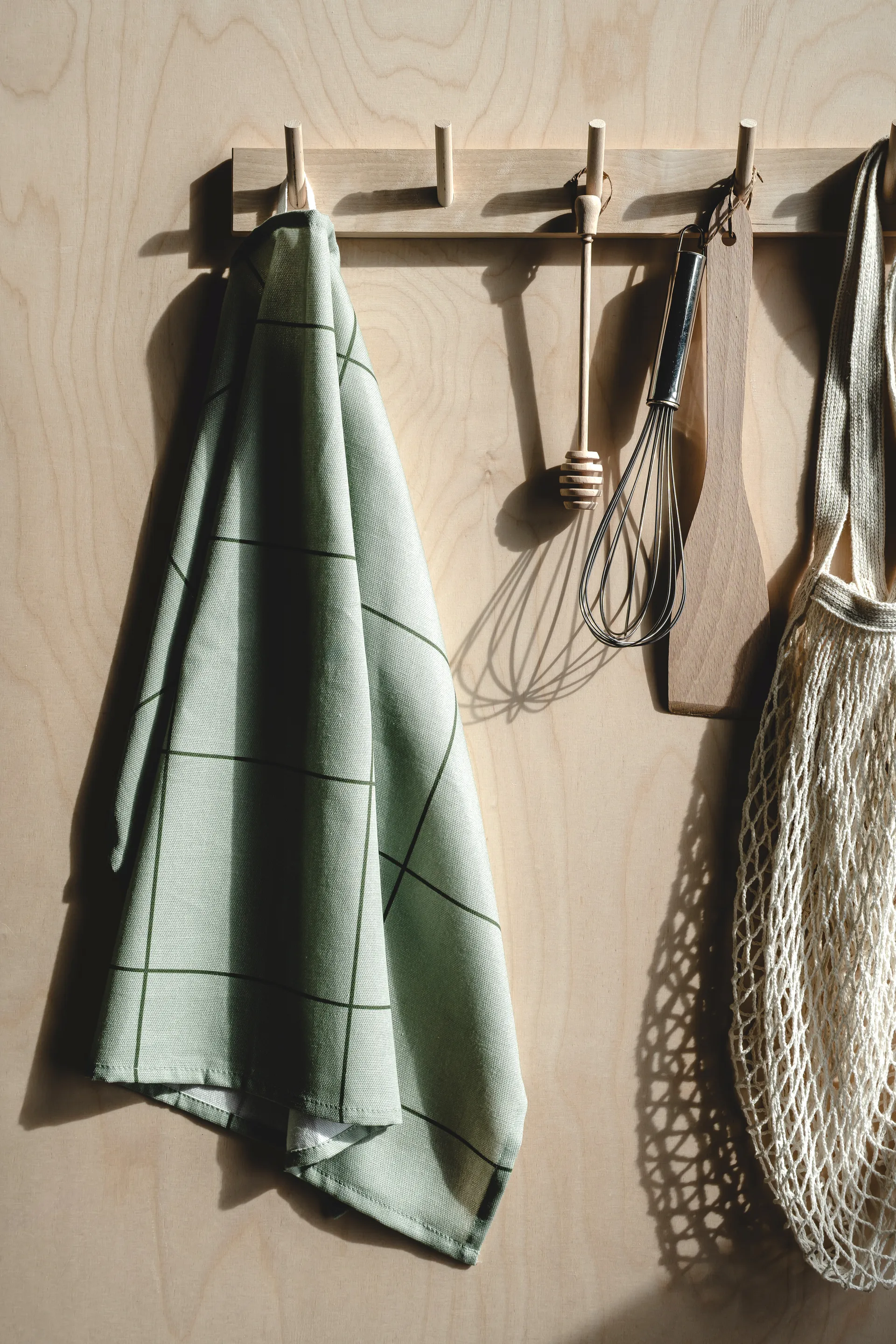 Checks & Stripes kitchen towel 50x70 cm, Green Muurla