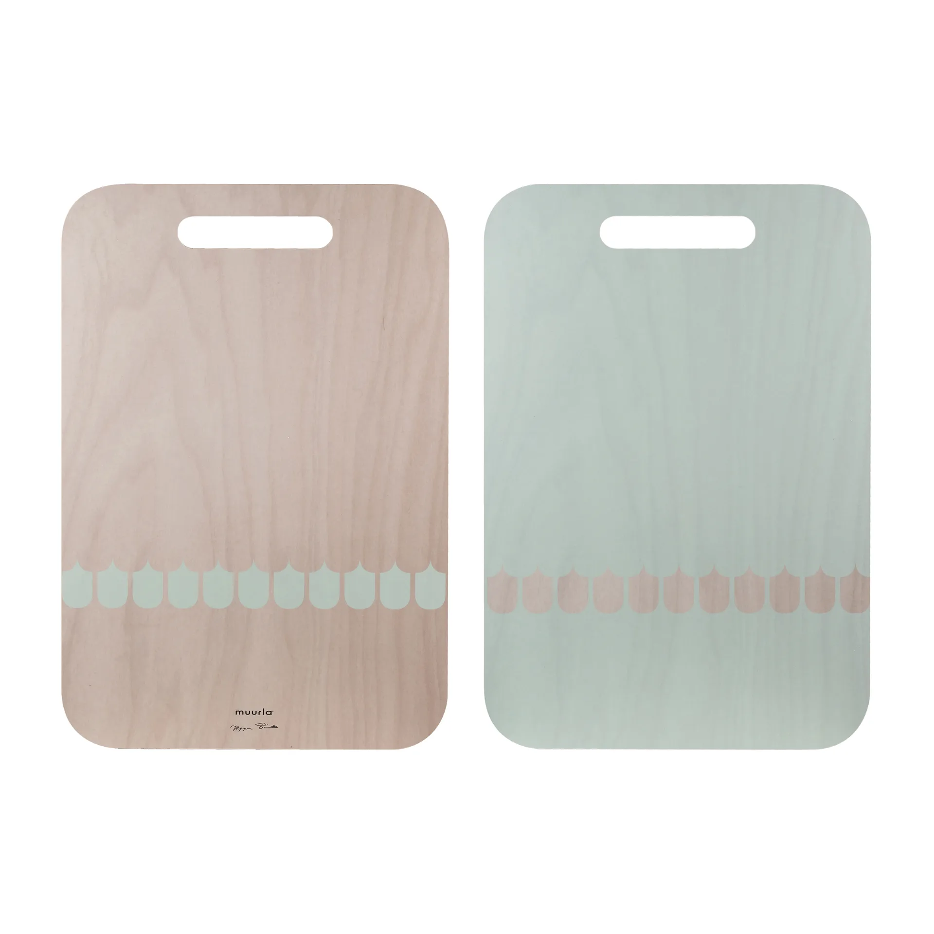 Chop & Serve Vappu tray 30x44 cm, Birch-Green Muurla