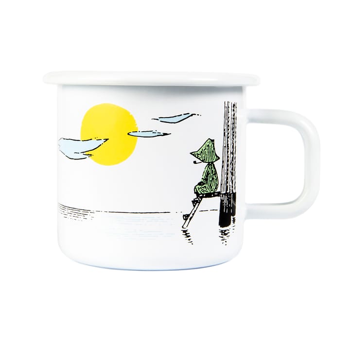 Daydreaming enamel mug 37 cl - white - Muurla