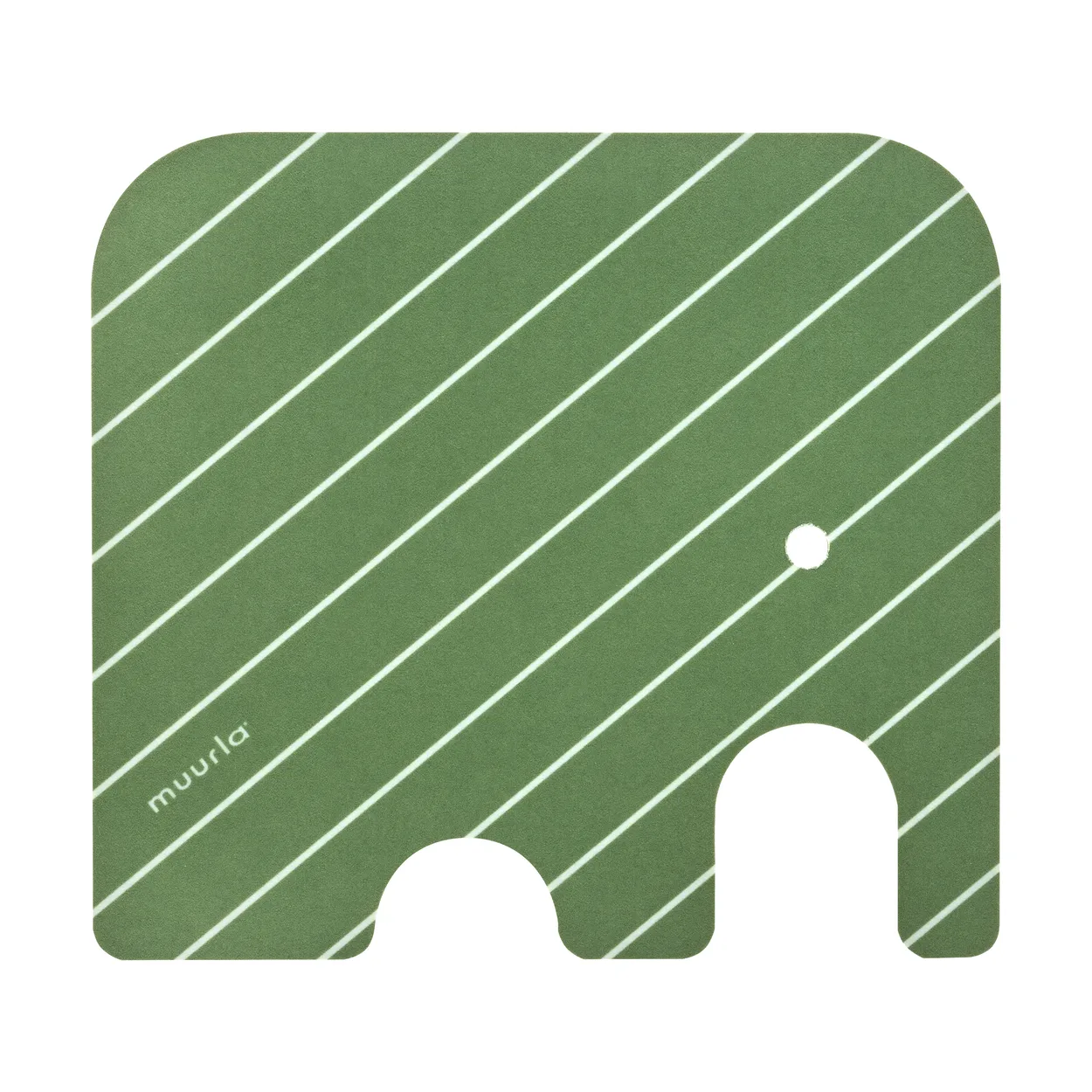 Muurla Elephant glass coaster 11x10 cm Green | Scandinavian Design | Coasters | Green