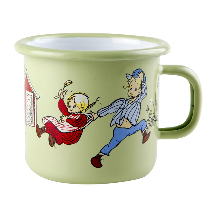 Emil and Ida enamel mug 2.5 dl - Green - Muurla