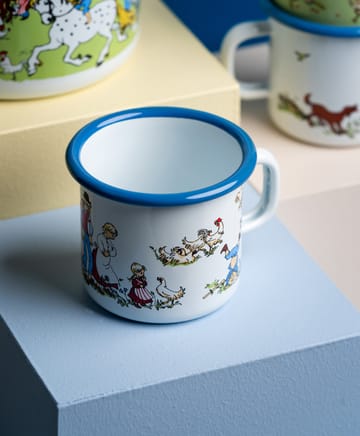 Emil in Lönneberga enamel mug 1.5 dl - Light blue - Muurla