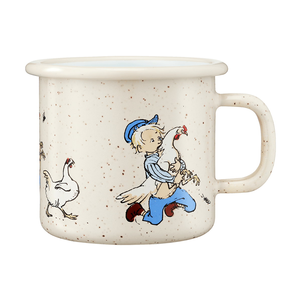 Muurla Emil in Lönneberga enamel mug 2.5 dl Cluck Cluck