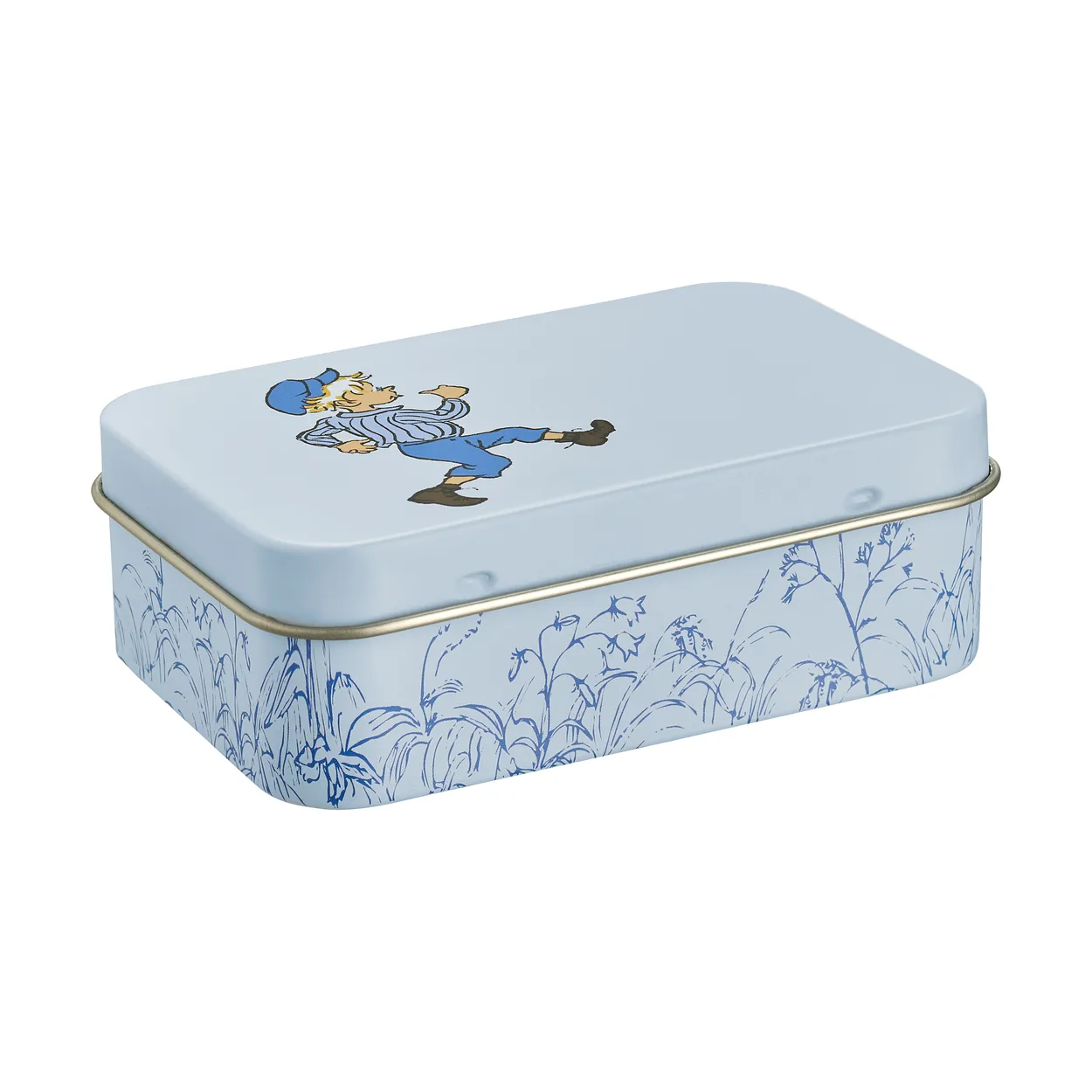 Muurla Emil tin Canister 10x6.5x3 cm Cluck Cluck | Scandinavian Design | Boxes & jars | Blue
