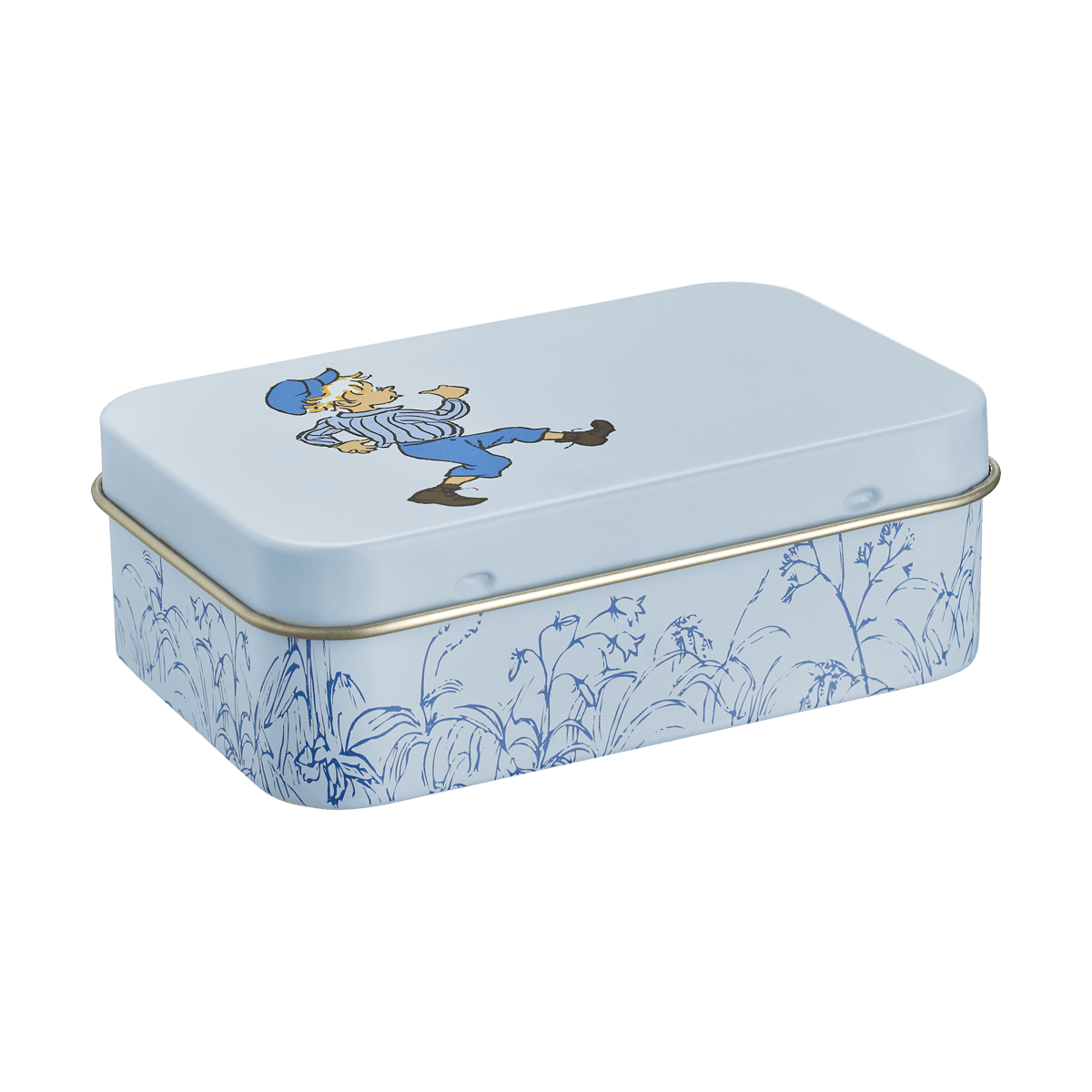 Muurla Emil tin Canister 10x6.5x3 cm Cluck Cluck | Scandinavian Design | Boxes & jars | Blue