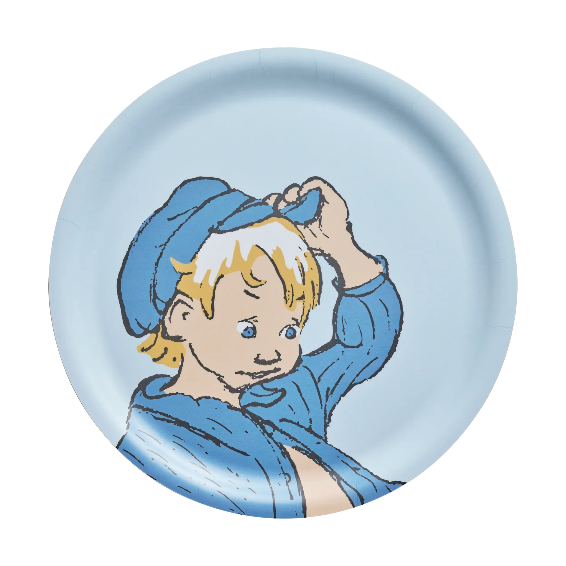 Emil tray Ø25 cm, Blue Muurla