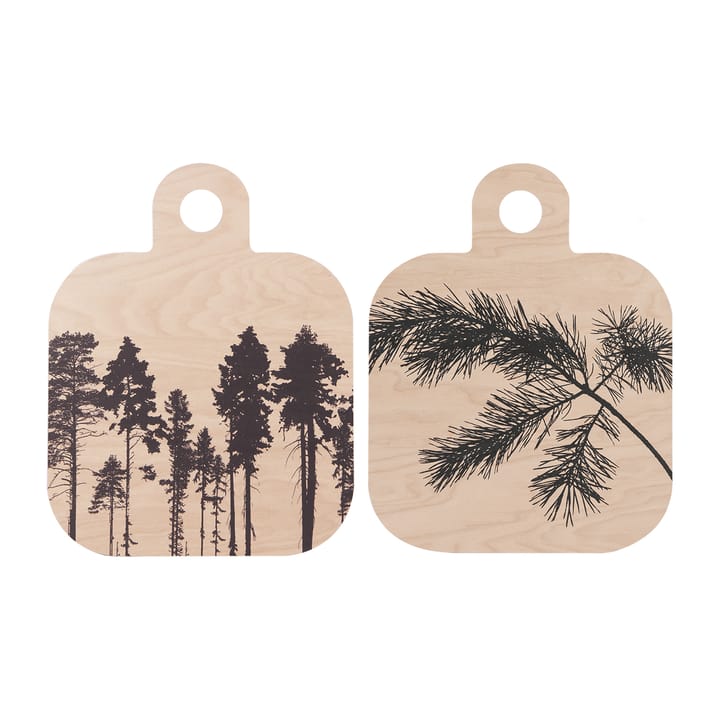 Forest cutting board 25x32 cm - Natural-black - Muurla