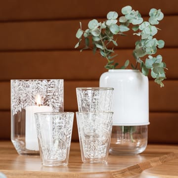 Frost vase and lantern 20 cm - White-clear - Muurla