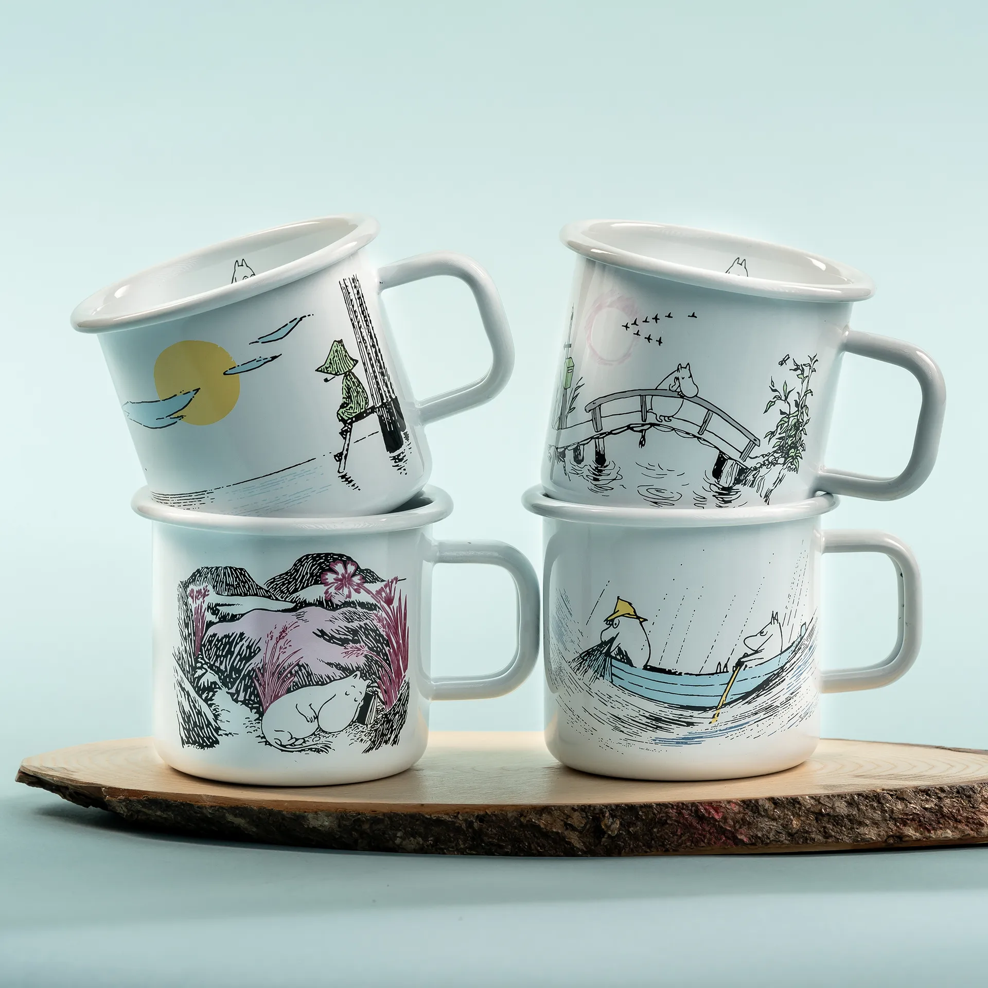 Gone fishing enamel mug 37 cl, white Muurla