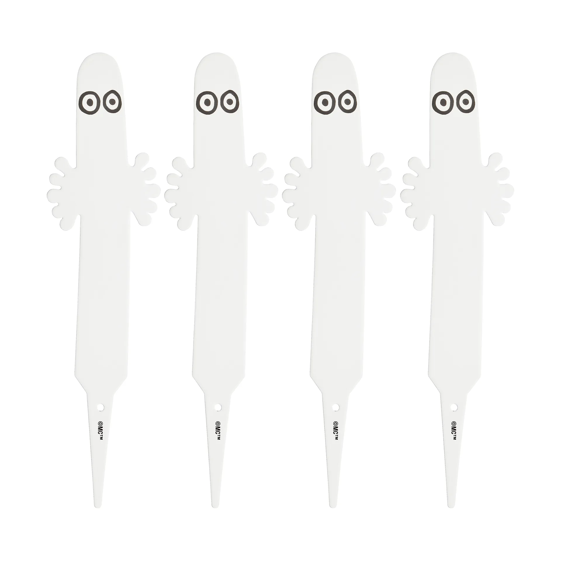 Hattifattener plant label 4-pack, White Muurla