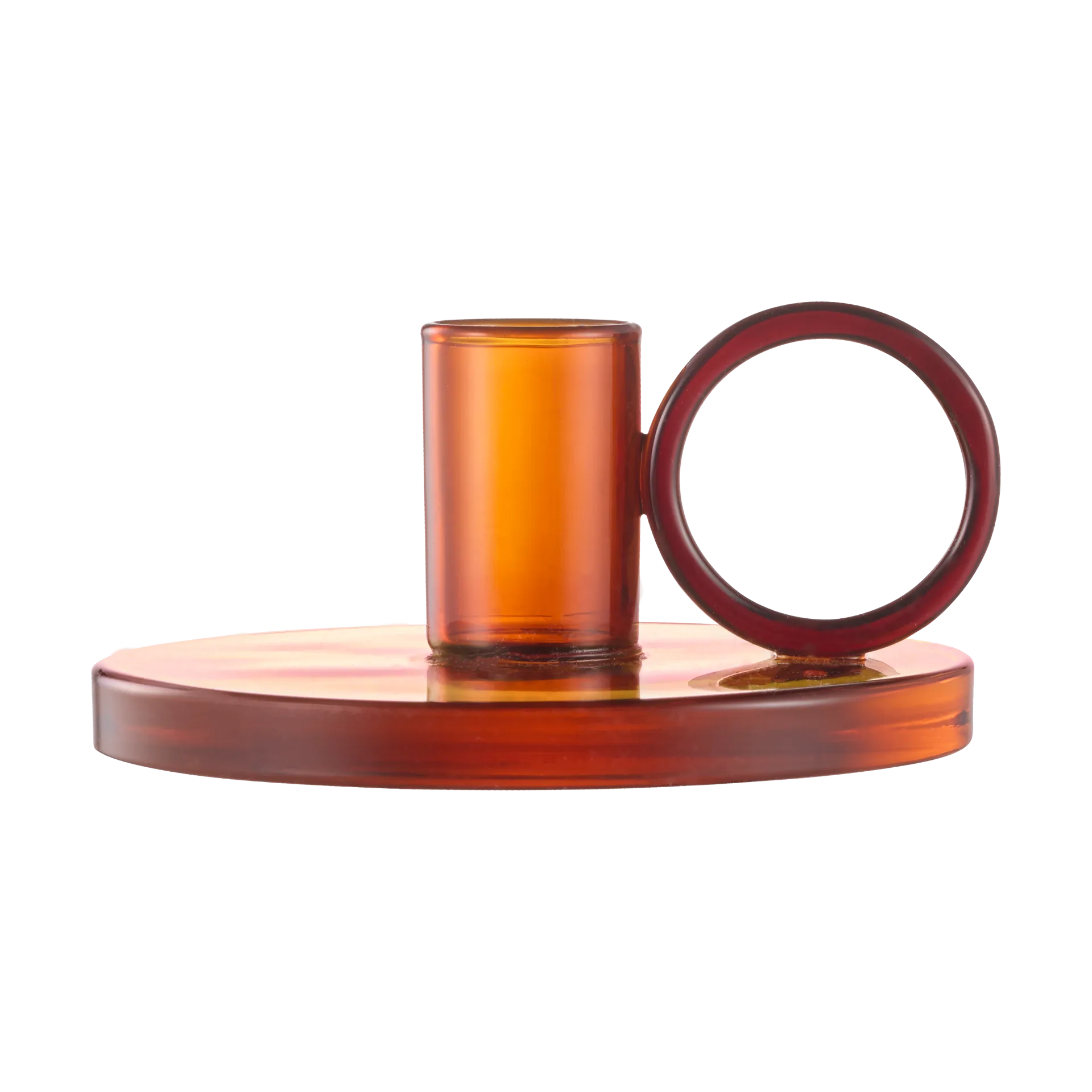 Loop candle holder Ø11 cm, Amber Muurla