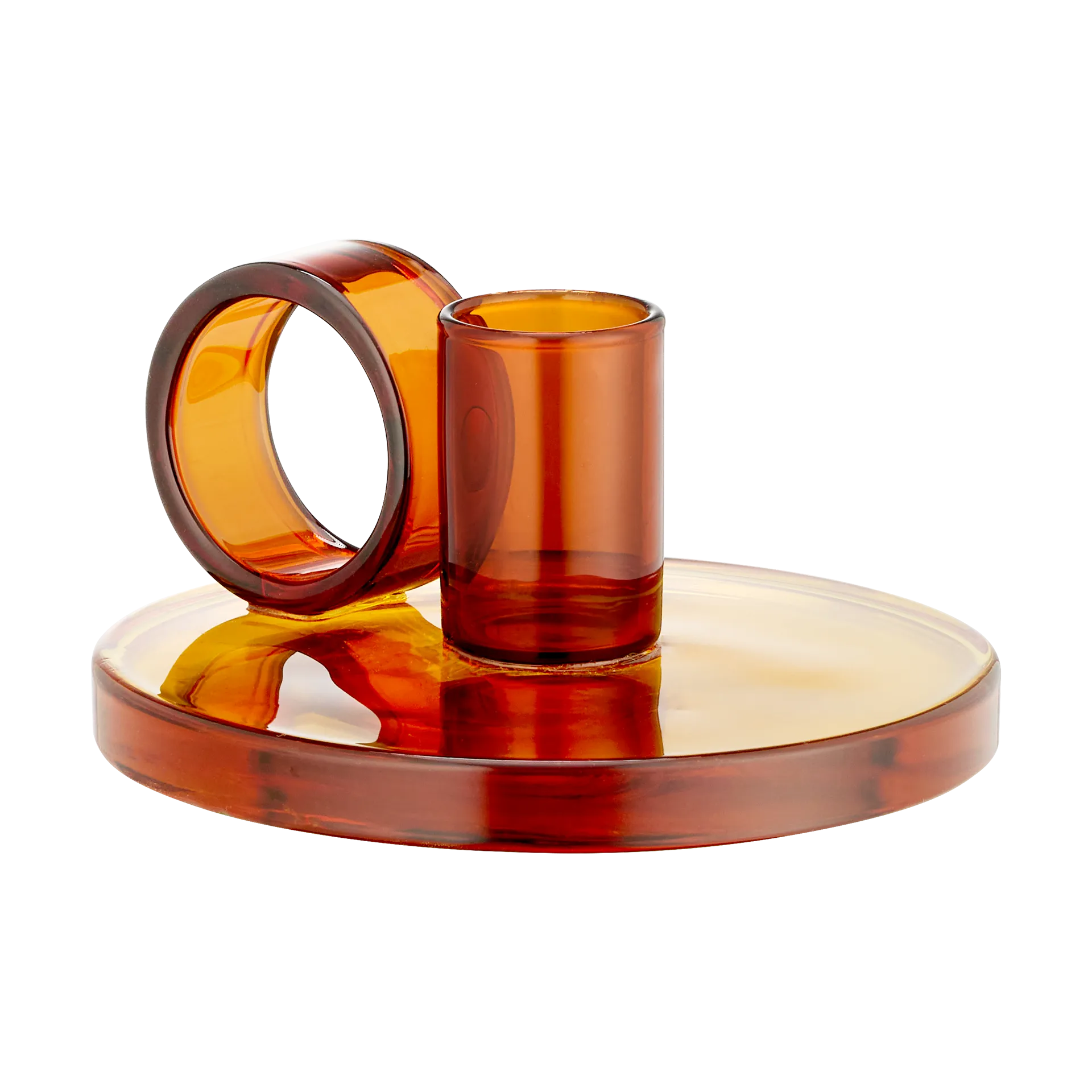 Loop candle holder Ø11 cm, Amber Muurla
