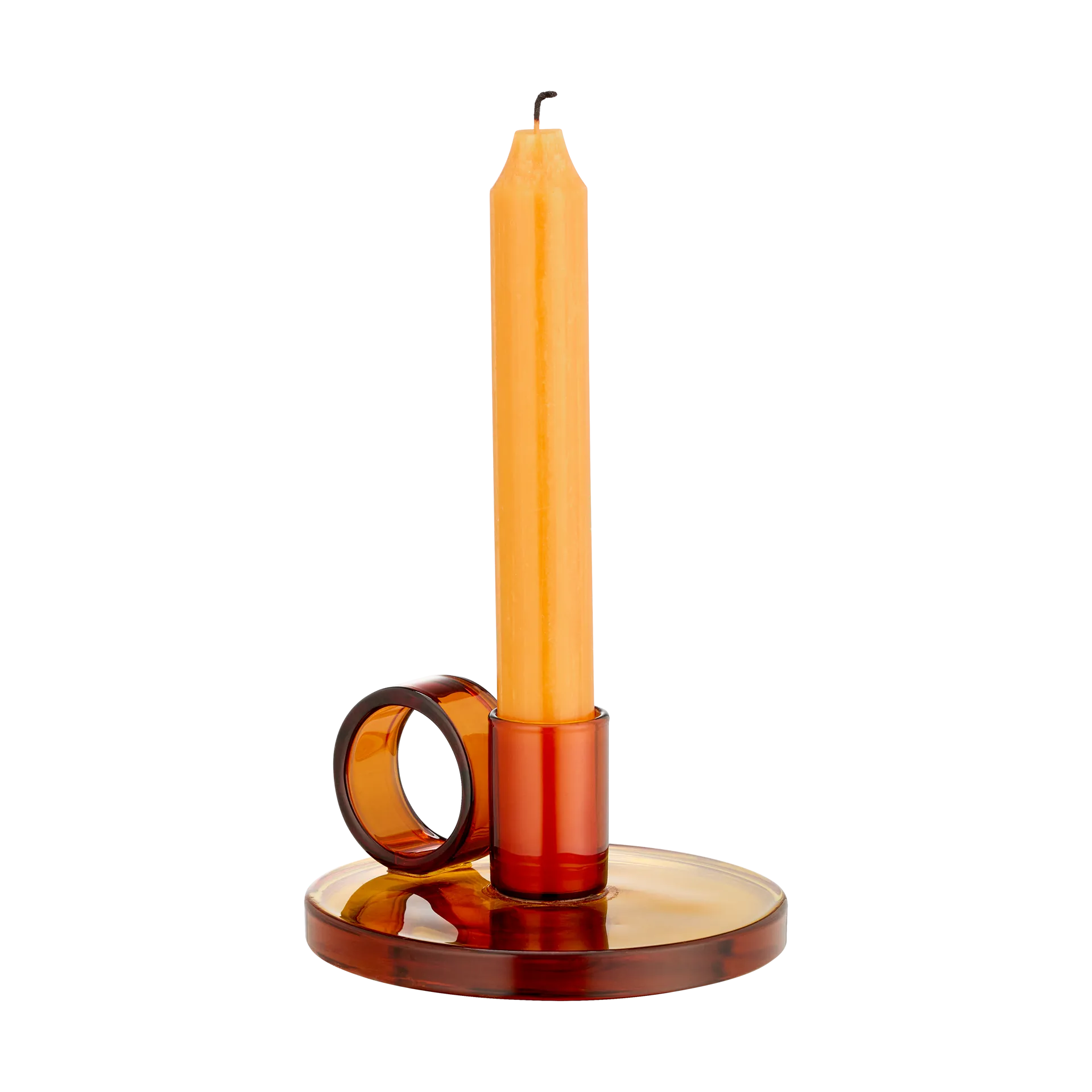 Loop candle holder Ø11 cm, Amber Muurla