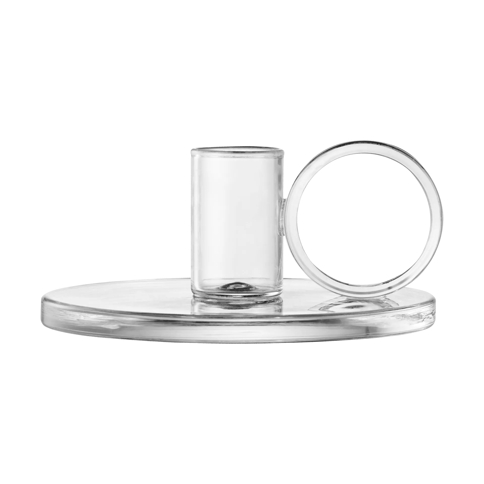 Loop candle holder Ø11 cm, Clear Muurla