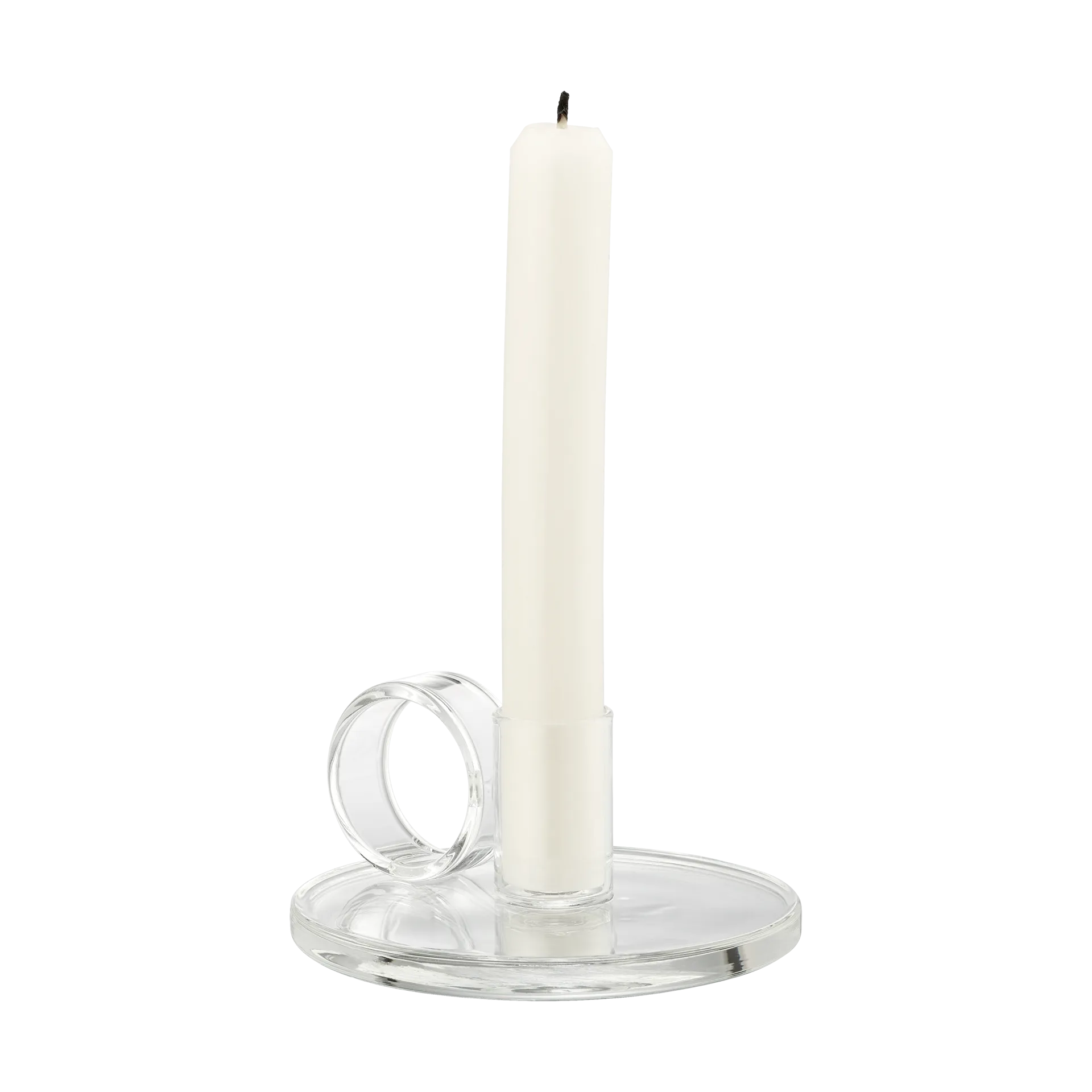 Loop candle holder Ø11 cm, Clear Muurla