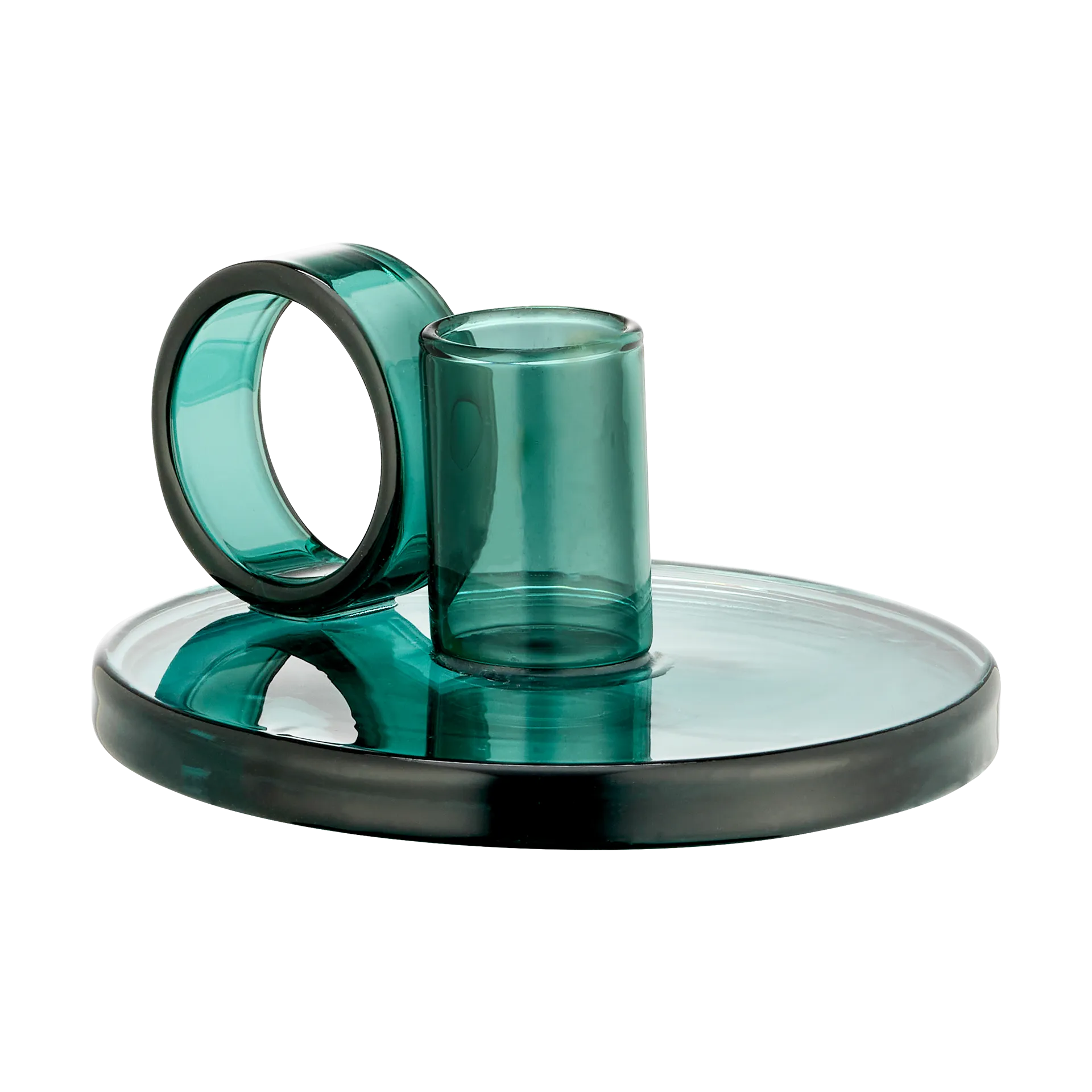 Loop candle holder Ø11 cm, Teal Muurla
