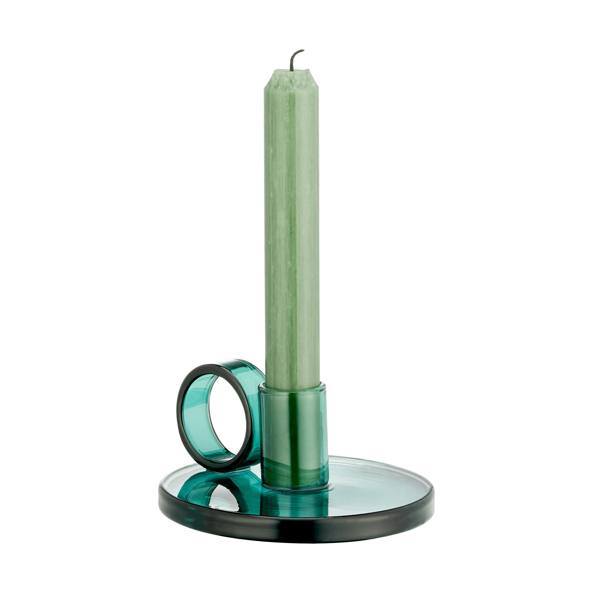 Loop candle holder Ø11 cm, Teal Muurla
