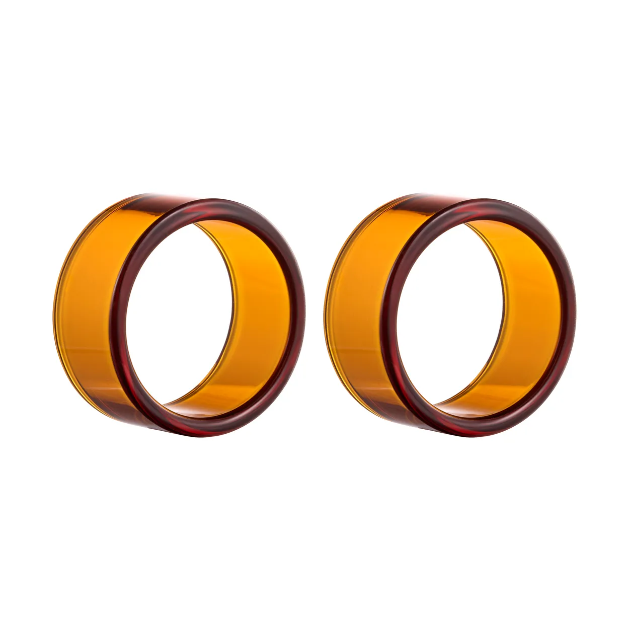 Muurla Loop napkin ring 2-pack Amber | Scandinavian Design | Napkin rings & holders | Orange