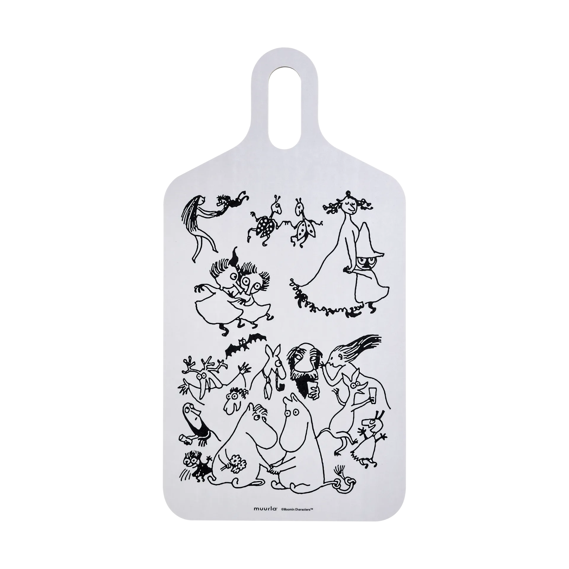Moomin 80 cutting board 23x44 cm, White Muurla