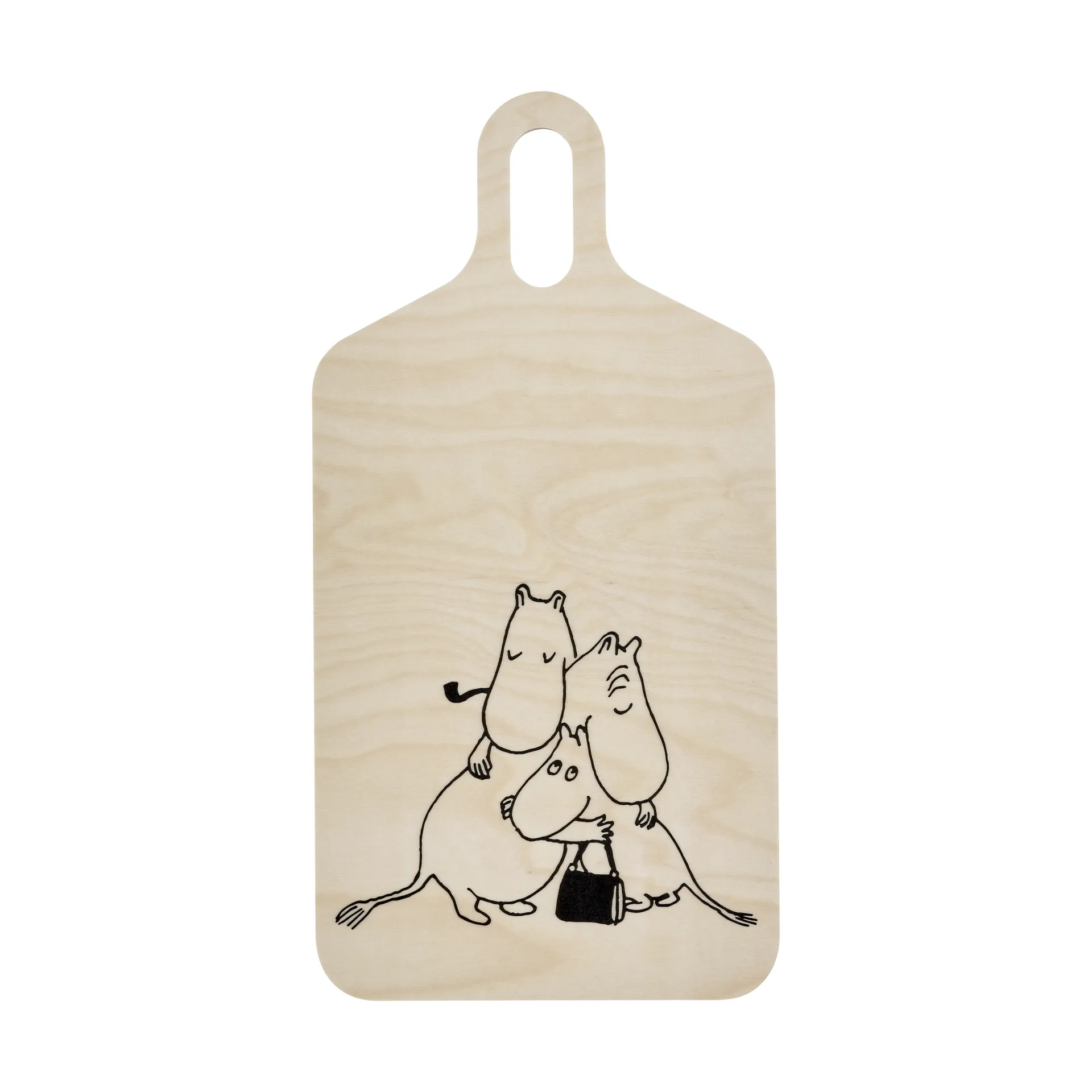 Moomin 80 cutting board 23x44 cm, White Muurla