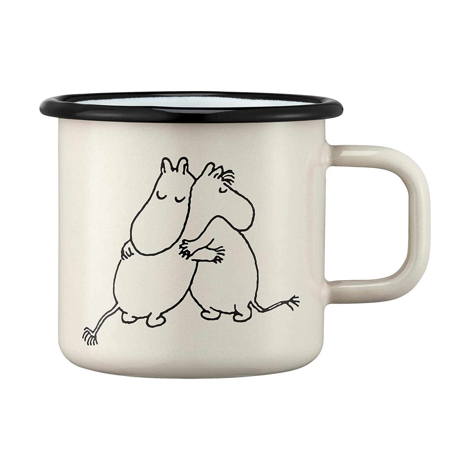 Moomin 80 enamel mug 37 cl, White Muurla