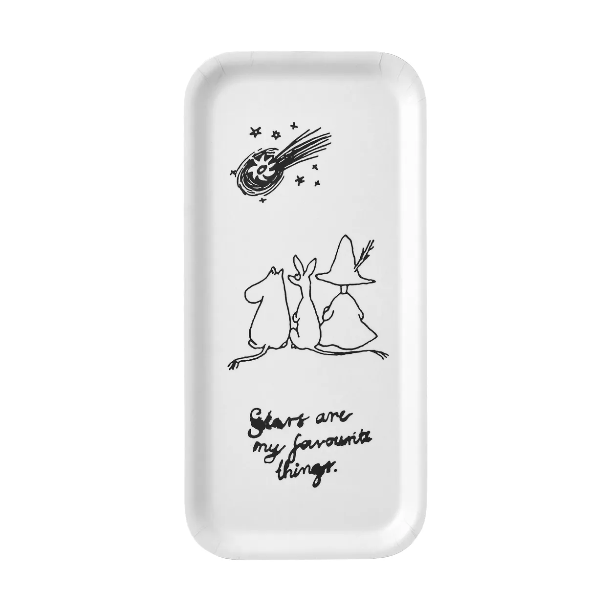Muurla Moomin 80 tray 13x27 cm White | Scandinavian Design | Trays | White