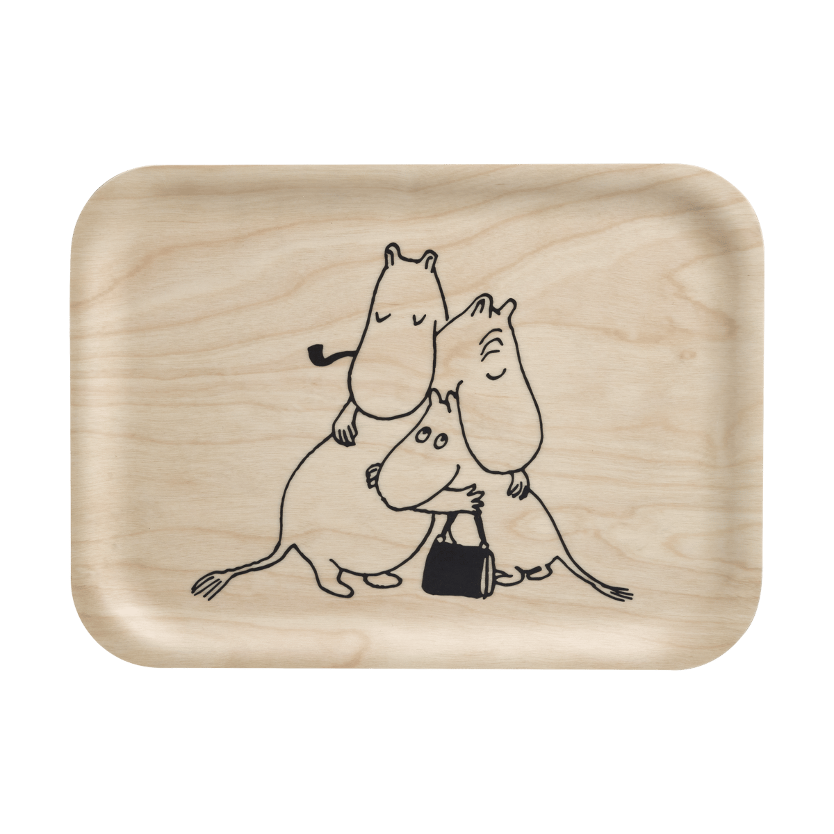 Muurla Moomin 80 tray 20x27 cm Birch | Scandinavian Design | Trays | Beige