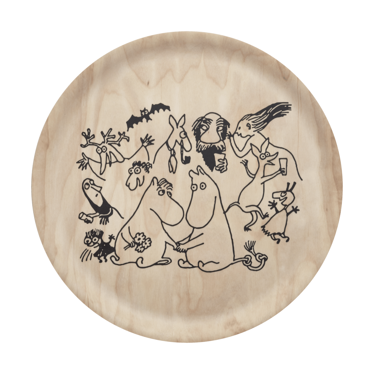 Muurla Moomin 80 tray o35 cm Birch | Scandinavian Design | Trays | Beige
