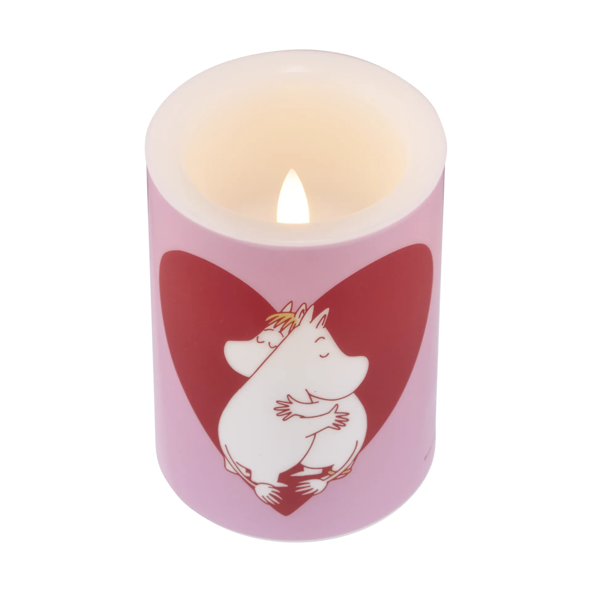 Moomin block candle LED 10 cm, Heart Muurla