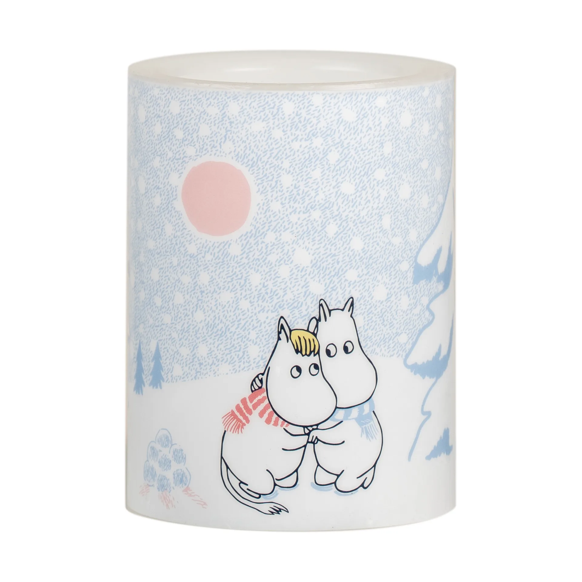 Moomin block candle LED 10 cm, Let it snow Muurla