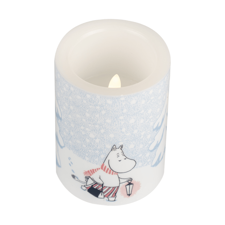 Moomin block candle LED 10 cm, Let it snow Muurla