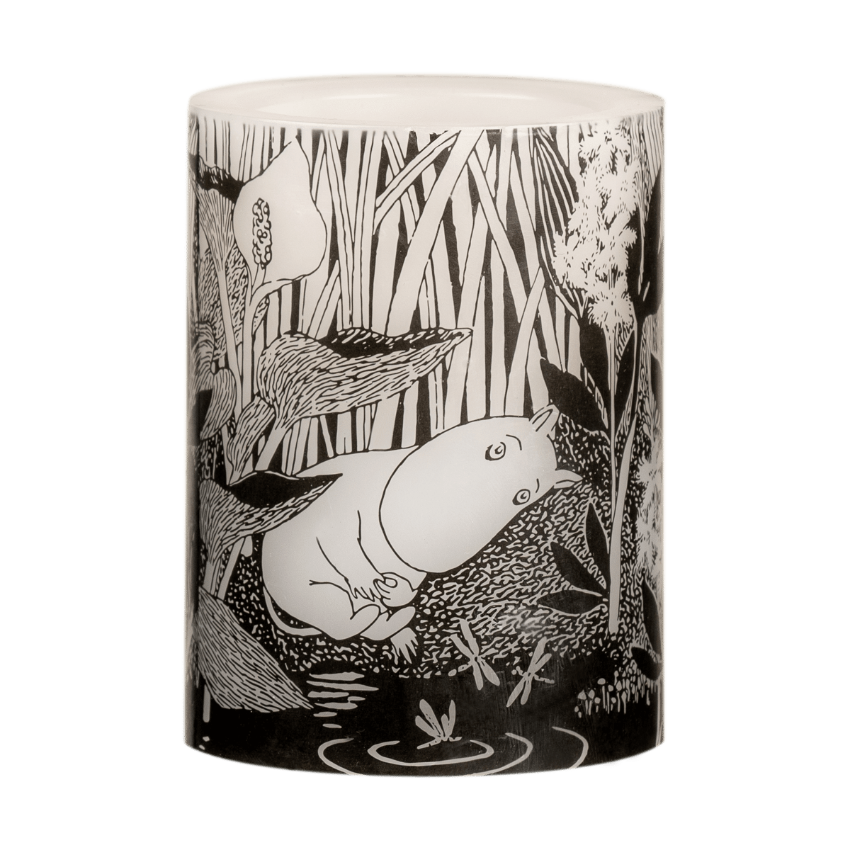 Muurla Moomin block candle LED 10 cm The pond | Scandinavian Design | String lights & decorative lighting | Black